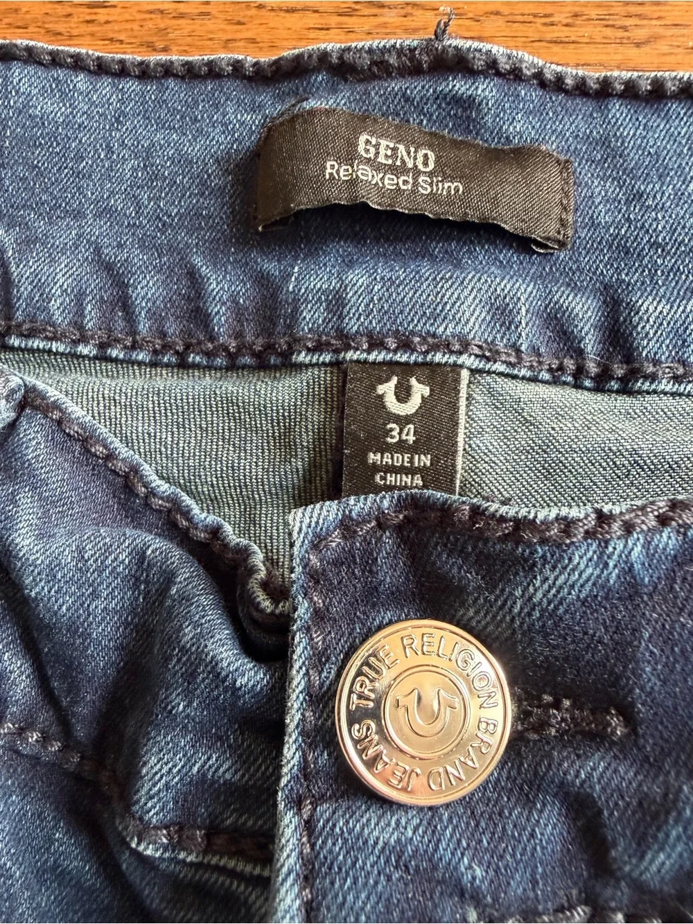 True Religion Men’s Blue Skinny Jeans with Signature Pocket NWOT